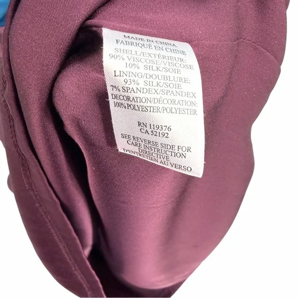 Helmut Lang Molten Drape Twist Front Dress Plum Burgundy Asymmetrical Cocktail 2 - Picture 14 of 16